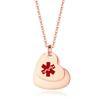 LinnaLove Heart Medical Alert Necklace for Women with Engraving Blood THINNER(RG) view 1