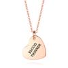 LinnaLove Heart Medical Alert Necklace for Women with Engraving Blood THINNER(RG) view 2