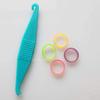 100 Pcs 1/4" Orthodontic Dental Elastic Rubber Bands 100 Pack Neon Heavy Force 4.5 oz Dreads Doll Hair Braids Horse Mane Tail Fix Tooth Gap Top Knots FREE Elastic Placer for Brace view 3