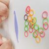 1/4" Orthodontic Dental Elastic Rubber Bands 100 Pack Neon Heavy Force 4.5 oz Dreads Doll Hair Braids Horse Mane Tail Fix Tooth Gap Top Knots FREE Elastic Placer for Brace (5 Pack - 500 Pcs) view 2
