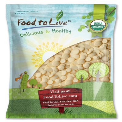 Food to Live Organic Cacao Butter Wafers, 8 Pounds - Non-GMO, Vegan, Food-Grade Cocoa Butter, Bulk, Ideal for Cooking, Baking, and Homemade Chocolate