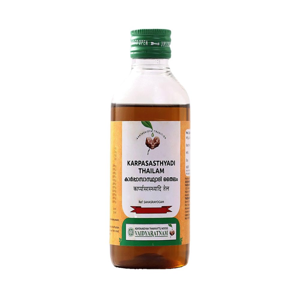 Karpasasthyadi Oil/Thailam by Vaidyaratnam 200 ml