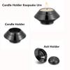 Cremation Urns for Ashes Stainless Steel Candle Holder Keepsake Urns for Ashes for Loved one Free Engraved (Black) view 3