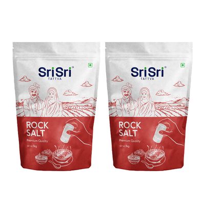 Sri Sri Tattva Rock Salt ,1kg (Pack of 2)