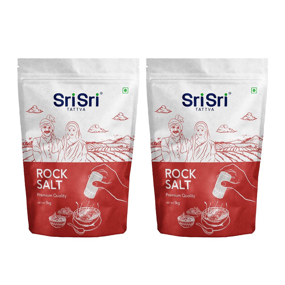 Sri Sri Tattva Rock Salt ,1kg (Pack of 2)