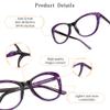 LifeArt Reading Glasses with Flexible Spring Hinge,Blue Light Blocking Glasses for Women+0.50 Magnification view 2
