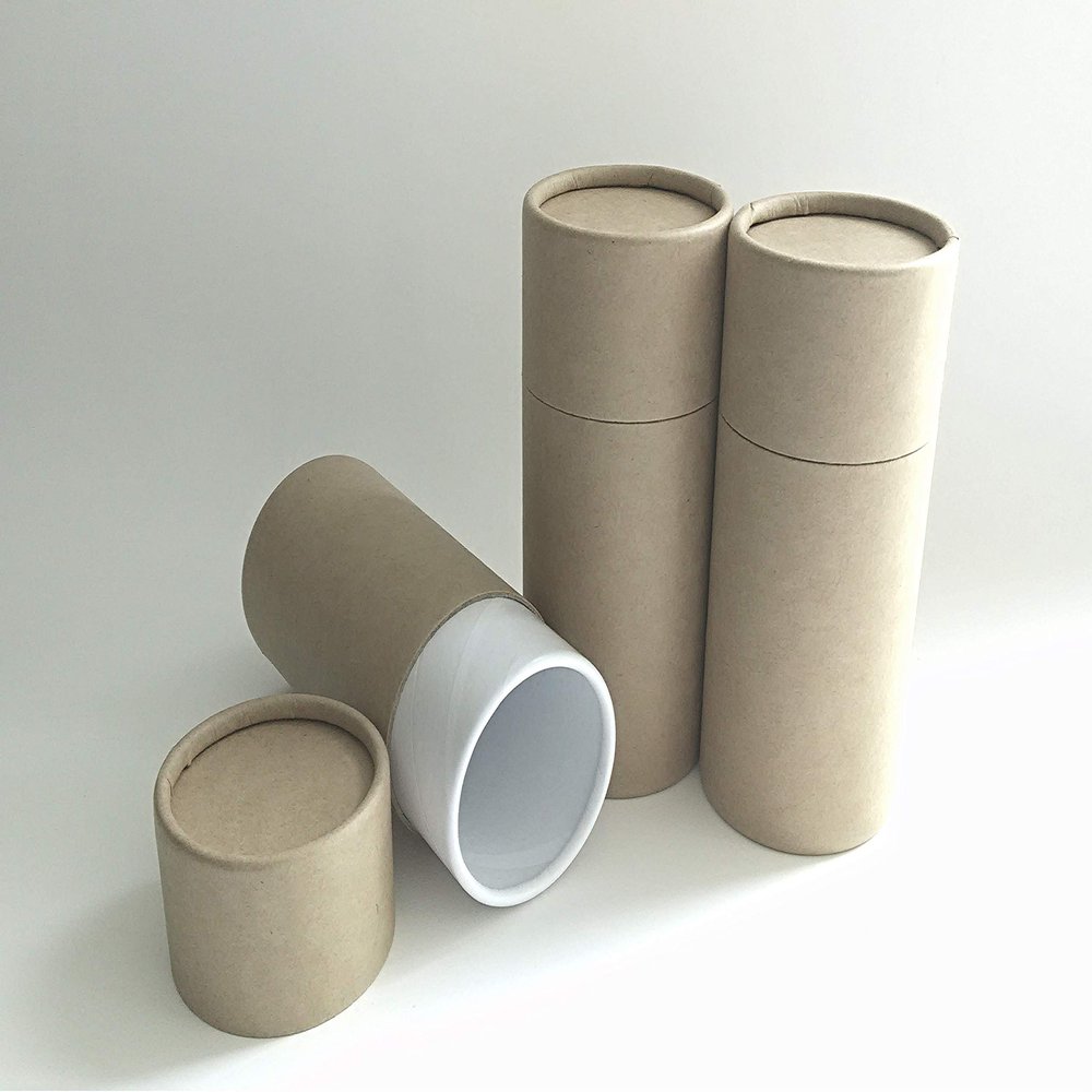Set of Three Biodegradable Natural Compostable Cremation Scattering Tubes w/Telescopic Lids & Instructions (Style-Blank)