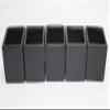A Set of 2 Succulents 2" in Black & White Square Pots 3" Each with Polished River Rocks view 2