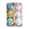 Greenbrier Colorful Speckled Easter Egg 6 Pack Cartons Decor Clear Cello Wrapped view 1