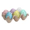 Greenbrier Colorful Speckled Easter Egg 6 Pack Cartons Decor Clear Cello Wrapped view 3
