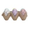 Greenbrier Colorful Speckled Easter Egg 6 Pack Cartons Decor Clear Cello Wrapped view 4