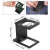10X 28mm Mini Three-Folding 10X Magnifier,Zinc Alloy Magnifier Magnifying Glass with Scale,for Textile Optical Jewelry Tool (5Pcs) view 3