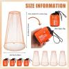 HESTYA 4 Pack Mosquito Bug Net Mesh for Head Mosquito Net Face Fly Netting Hood from Insect Bugs Gnats for Outdoor(Khaki) view 2
