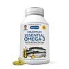 ANDREW LESSMAN Maximum Essential Omega-3 Orange - 180 Softgels - Ultra-Pure, High Potency Omega-3 Oils. High DHA, No Stomach Upset, No Contaminants, No Mercury. Small Easy to Swallow Softgels view 1