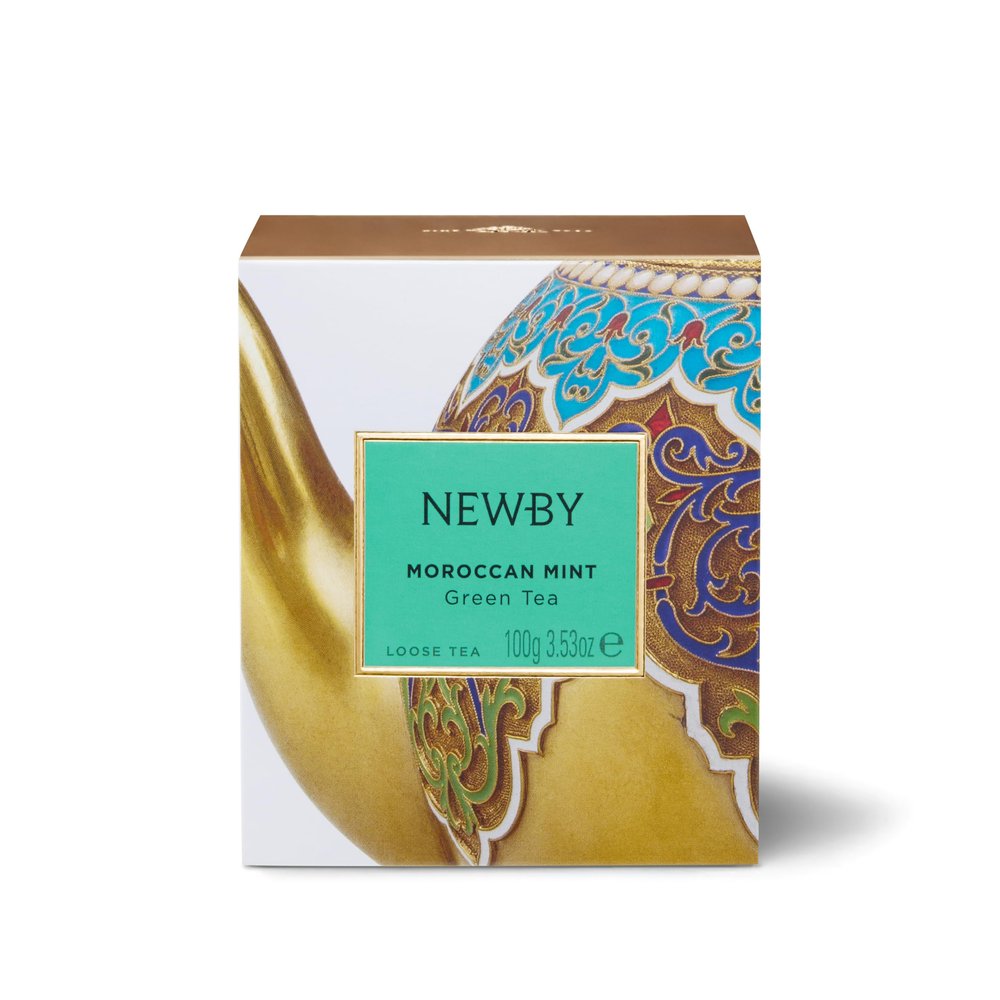 Moroccan Mint Heritage Green Tea by Newby Teas 100g Loose Leaf Refreshing Mint & Green Tea Blend