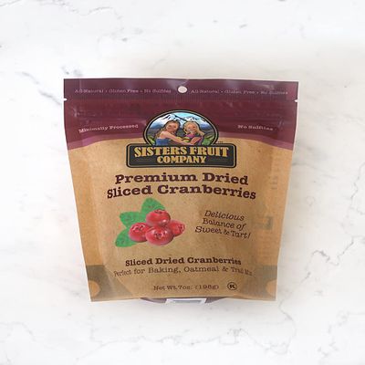 Sisters Fruit Company Premium Dried Sliced Cranberries (Contains THREE 7oz bags)