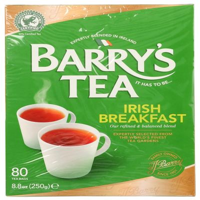 Barrys Irish Breakfast Tea 80's 8.8 OZ (Pack of 3)