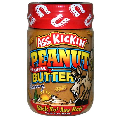Ass Kickin' Creamy Peanut Butter with Habanero Pepper - 3 Pack (13 Ounces) - Premium Gourmet All Natural Spicy Peanut Butter - Perfect Snack Packed with Protein
