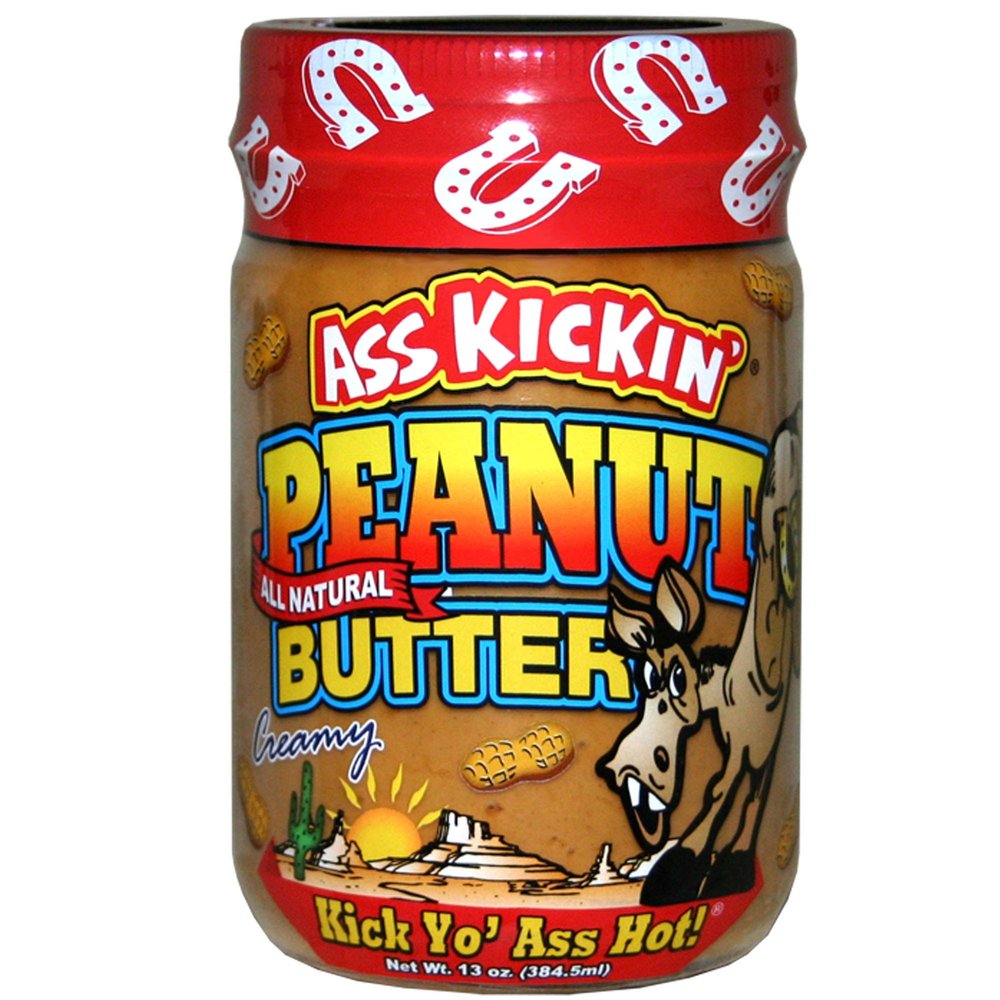 Ass Kickin' Creamy Peanut Butter with Habanero Pepper - 3 Pack (13 Ounces) - Premium Gourmet All Natural Spicy Peanut Butter - Perfect Snack Packed with Protein