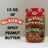 Ass Kickin' Creamy Peanut Butter with Habanero Pepper - 3 Pack (13 Ounces) - Premium Gourmet All Natural Spicy Peanut Butter - Perfect Snack Packed with Protein view 2