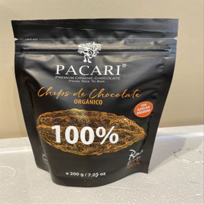 Pacari 100% Cacao Organic Chocolate Chips 200 Gr/8oz