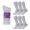 Diamond Star Diabetic Socks, Non-Binding Circulatory Cushion Cotton Crew Diabetic Socks for Mens Womens 9-11 (6 Pairs Gray) view 1