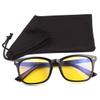 Fuaisi retro computer glasses anti-blue light anti-eye fatigue gaming glasses yellow lens (Black) view 1