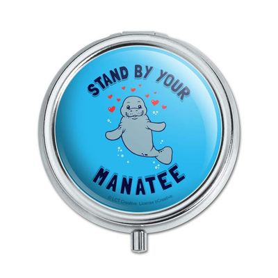 Stand by Your Manatee Man Love Funny Humor Pill Case Trinket Gift Box