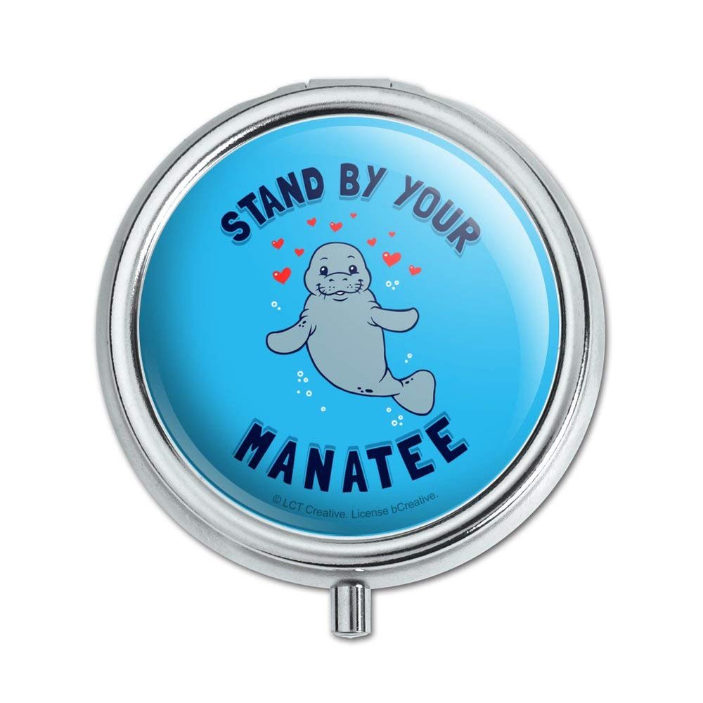 Stand by Your Manatee Man Love Funny Humor Pill Case Trinket Gift Box
