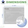 100 Pack Glossy White 12"x9"x4" Resealable Stand Up Pouch ASTM-D3475 Standard Child Resistant Exit Bags view 3