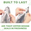 100 Pack Glossy White 12"x9"x4" Resealable Stand Up Pouch ASTM-D3475 Standard Child Resistant Exit Bags view 4