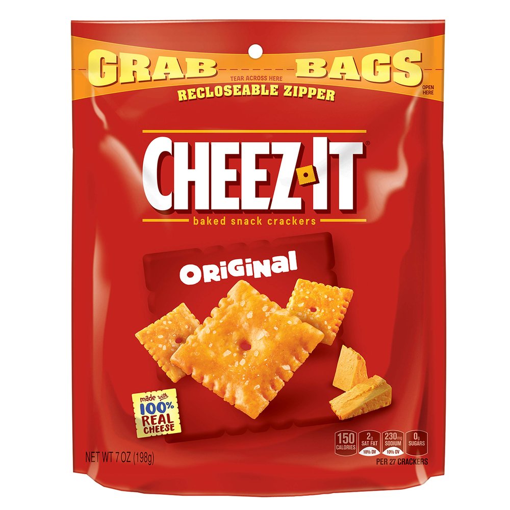 CheezIt Crackers, Baked Snack Cheese Original (Pack of 6)