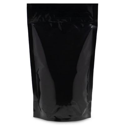 100 Pack 1 oz Black Child Resistant 6"x10"x2.5" Stand Up Pouch Smell Proof Bags