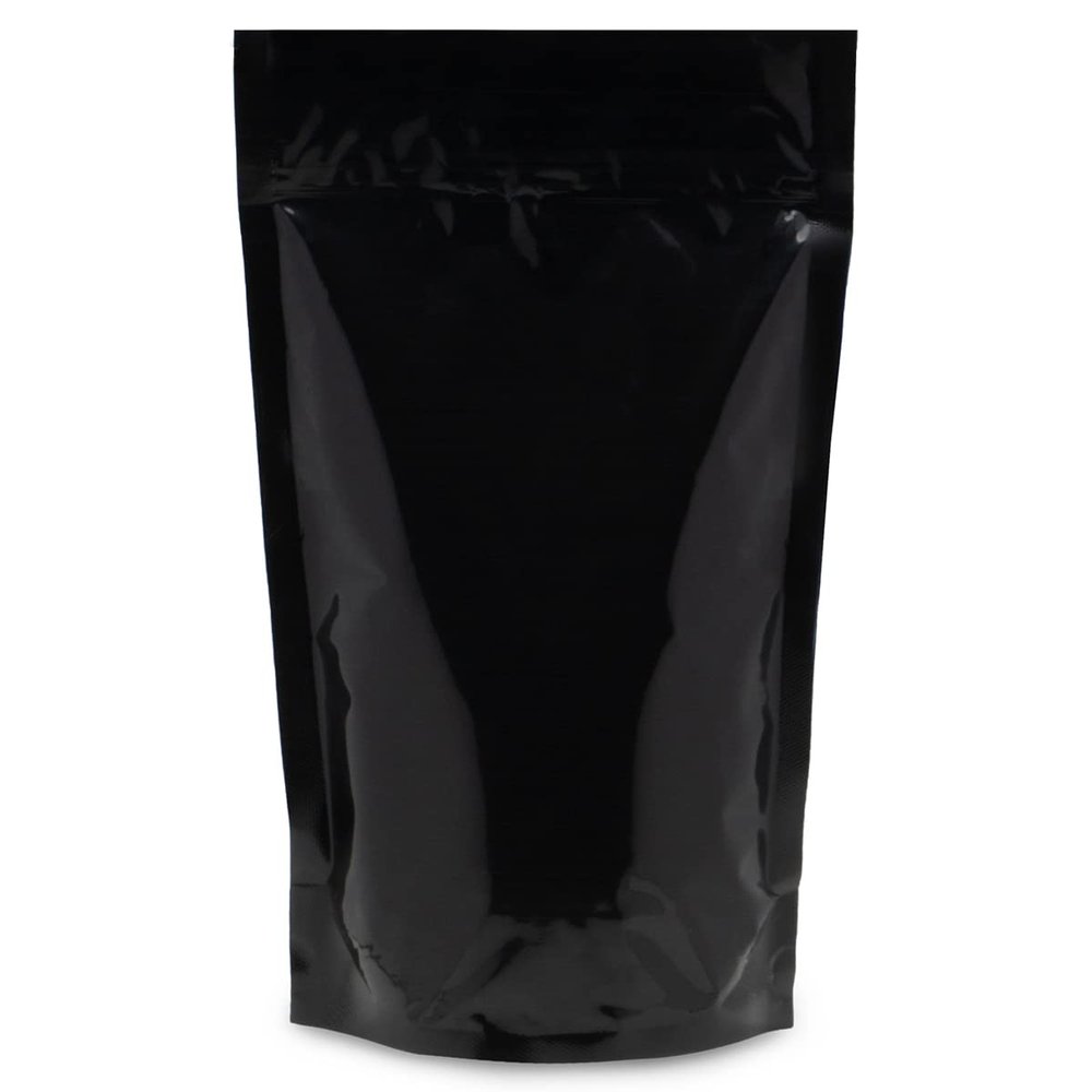 100 Pack 1 oz Black Child Resistant 6"x10"x2.5" Stand Up Pouch Smell Proof Bags