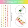 200 Pieces Fruit Paper Straws for Drinking Cute Strawberry Pineapple Orange Patterned Paper Straws 7.75 Inches for Cocktail Birthday Luau Summer Party Supplies view 2