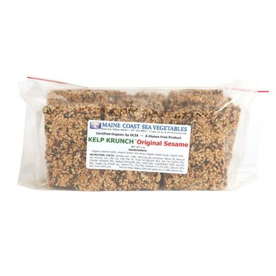 Maine Coast Sea Vegetables Kelp Krunch Original Sesame Bars | Organic Sesame Seed Snacks | Crunchy Seed Bars with Wild-Harvested Kelp | Gluten-Free, Dairy-Free, Vegan | 1 LB Bulk Pack (Unwrapped)