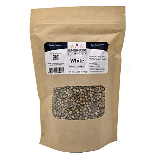 Kampot Pepper Rare Cambodian Peppercorns (White, 1lb Bag)