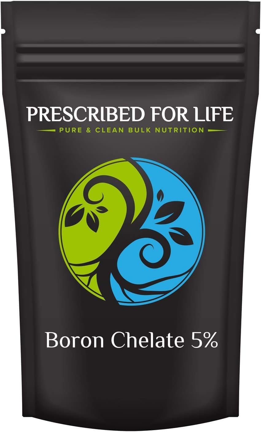 Prescribed for Life Boron Chelate 5% Powder, Natural Boron Supplement for Men and Women, Gluten Free, Vegan, Non GMO (10kg)