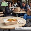 29oz Compostable Eco Friendly Container Trays with Clear Lids [250 PACK] - Rectangular Oblong Tree Free Sugarcane Bagasse Meal Prep Bento Boxes Take Out Catering Microwave Deep Container by EcoQuality view 4