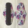 5 Pieces Charcoal Bamboo Mama Cloth/Menstrual Pads/Reusable Sanitary Pads (Swirl Purple, Regular (10 inch)) view 2
