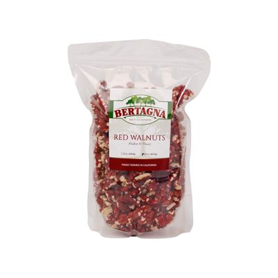 California Grown Red Walnuts, 100% Natural, Raw, Shelled Halves and Pieces, 1 Pound - Non-GMO Verified