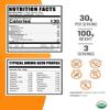 BulkSupplements.com Organic Rice Protein Powder - Vegan Plant Protein, Unflavored - Vegan & Gluten Free, 30g per Serving, 100g (3.5 oz) (Pack of 1) view 2