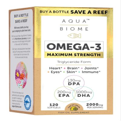 Enzymedica Aqua Biome Fish Oil, Maximum Strength, 120 Count
