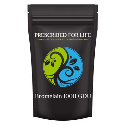 Prescribed For Life Bromelain Powder 1000 GDU, Natural Pineapple Enzyme Powder, Vegan Bromelain Supplement (1kg)