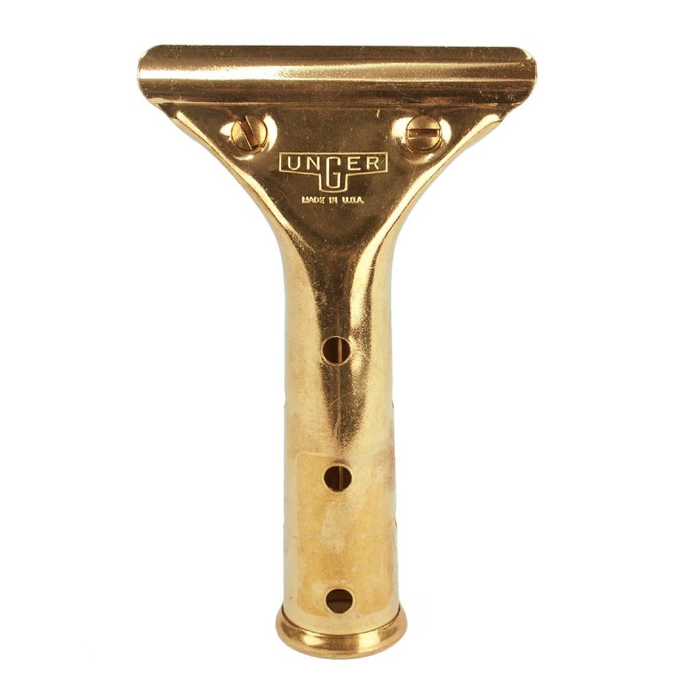 Unger GS00 Golden Clip Brass Squeegee Handle