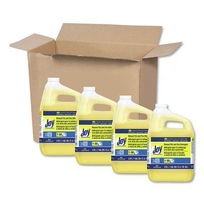 Dishwashing Liquid, Lemon Scent, One Gallon Bottle, 4/Carton