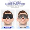 Mavogel Cotton Sleep Mask - Updated Design Light Blocking Sleep Mask, Soft and Comfortable Eye Blindfold for Men Women, Eye Mask for Sleeping/Shift Work, Includes Travel Pouch, Grey & Black view 2