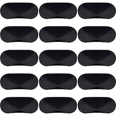 50 Pieces Eye Mask Sleep Masks Bulk Sleeping Blindfold Eye Cover for Games Team Building Party Travel with Nose Pad and Adjustable Strap for Women Men