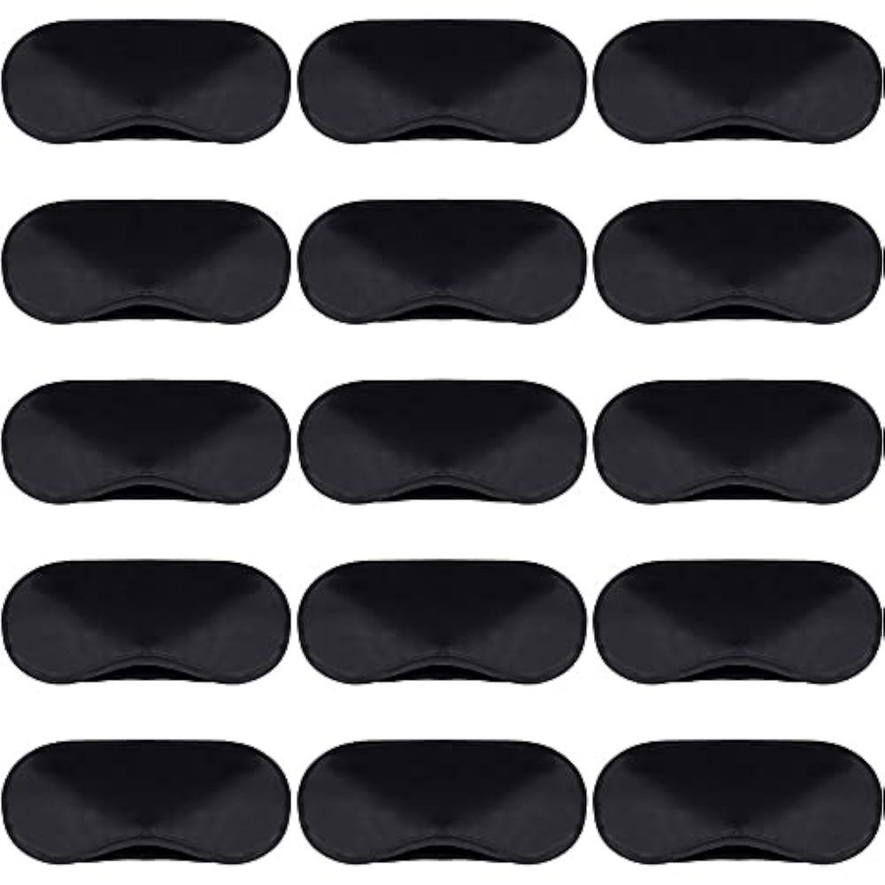 50 Pieces Eye Mask Sleep Masks Bulk Sleeping Blindfold Eye Cover for Games Team Building Party Travel with Nose Pad and Adjustable Strap for Women Men