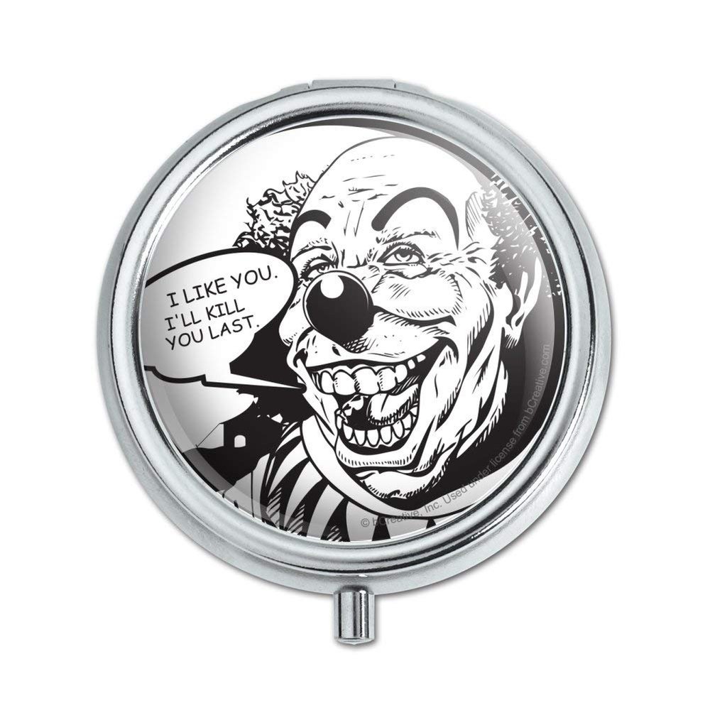 Scary Clown I Like You Kill You Last Funny Humor Pill Case Trinket Gift Box
